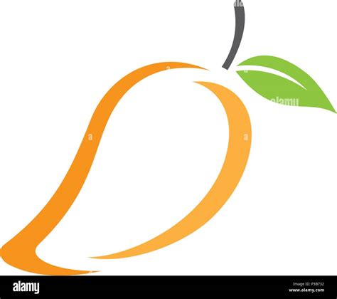 Mango In Flat Style Mango Vector Logo Mango Icon Stock Vector Image