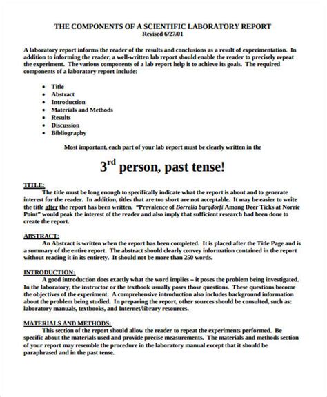 Science Experiment Report Template 2 TEMPLATES EXAMPLE TEMPLATES