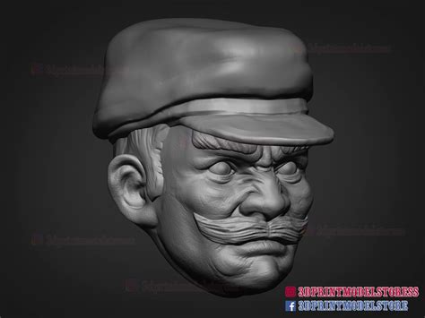 STL file Mario Head Sculpt for Custom Action Figures 3D print model・Model to download and 3D ...