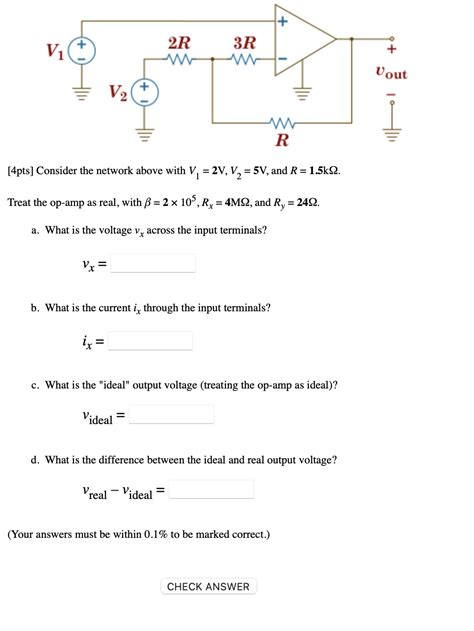 Solved 4pts Consider The Network Above With V1 2 V V2 5 V Chegg