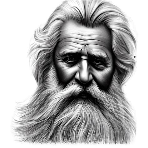 Abraham With Long Flowing Beard And Grey Hair · Creative Fabrica