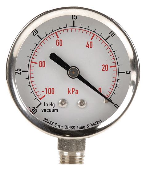 Grainger Approved Vacuum Gauge Kpa Vac To In Hg Vac To