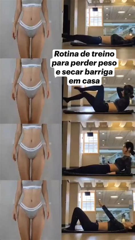 Rotina De Treino Para Perder Peso E Secar Barriga Em Casa Em 2023 Rotinas De Treino