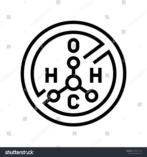 Hydrogen Peroxide Free Keratin Line Icon Stock Vector Royalty Free