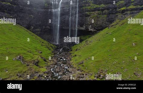 Fossá Waterfall Tallest Waterfall In Faroe Islands Aerial Reveal