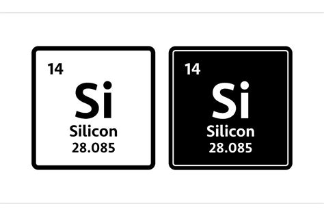 Silicon Symbol. Chemical Element of the Graphic by DG-Studio · Creative ...