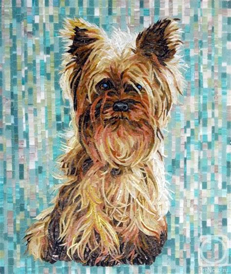 Adorable Yorkshire Terrier Mosaic