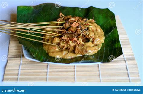 Sate Padang. Indonesia Traditional Cuisine: Spicy Beef Satay From ...