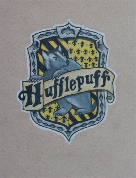 Original Drawing Hufflepuff House Crest - Etsy