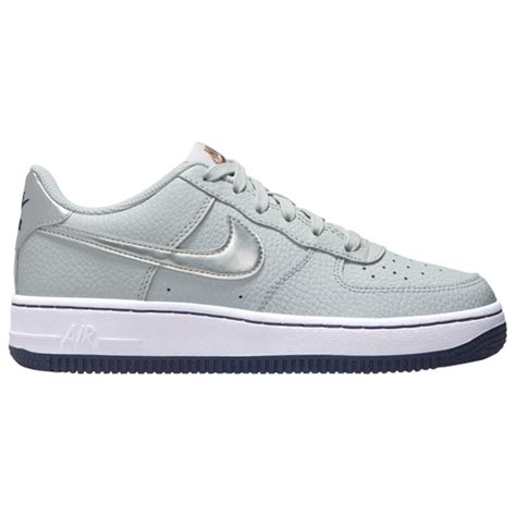 Nike Kids Boys Air Force 1 Low In Pure Platinummetallic Silverbarely