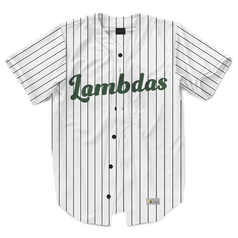 Lambda Phi Epsilon Green Pinstripe Baseball Jersey Kinetic Society Llc