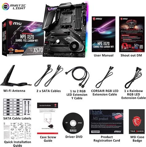 Buy Msi Mpg X570 Gaming Pro Carbon Wifi Motherboard Amd Am4 Ddr4 Pcie 4 0 Sata 6gb S M 2