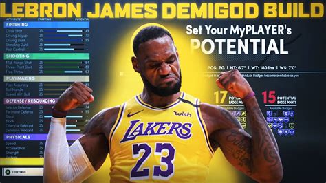 NEXT GEN LEBRON JAMES BUILD NBA 2K21 DEMIGOD 2 WAY THREAT BUILD WILL