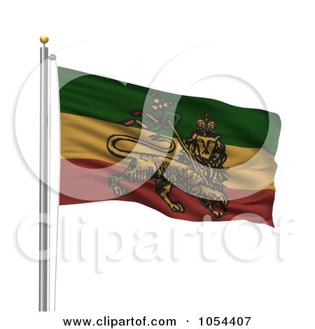 Royalty-Free Clip Art Illustration of a 3d Rastafarian Flag Waving On A ...