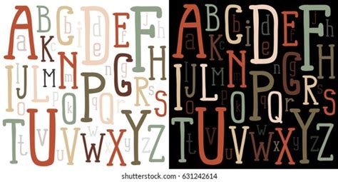 African Tribal Font Set Decorative Alphabet Vetor Stock Livre De