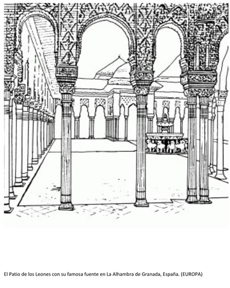 Dibujos Alhambra Granada Para Colorear Colorear Dibujos Infantiles