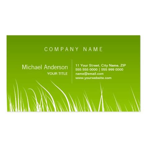 Green Grass business card