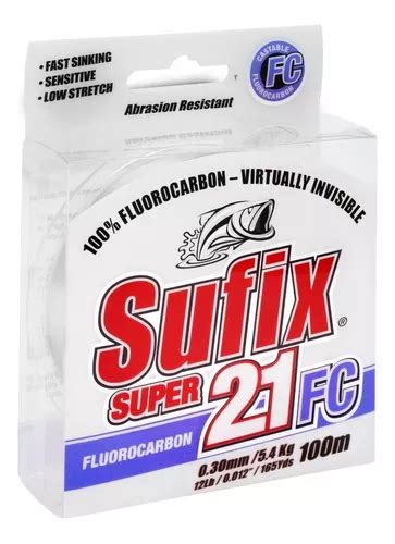 Linha De Fluorocarbono Sufix Super 21 Fc 17 Lb Color Clear MercadoLivre