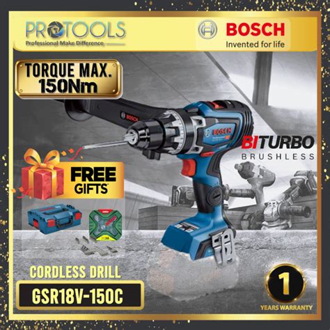 Bosch Gsr 18v 150c Solo Professional Cordless Drill Driver With