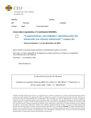 Completable En L Nea Ceuandalucia Formulario De Inscripci N Fundaci N