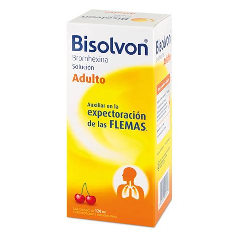 Solución Bisolvon Adulto Expectorante Caja Con Frasco 120ml Y Vaso