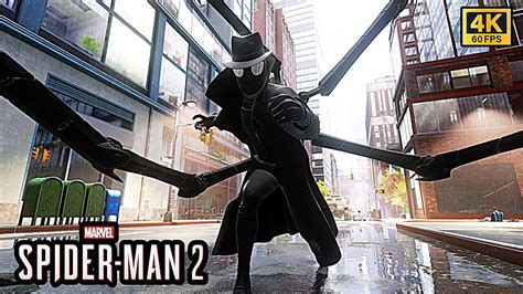 Spider Man Ps Into The Spider Verse Noir Suit Free Roam K Fps