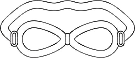 Black Line Art Swimming Goggles 24371663 Vector Art At Vecteezy