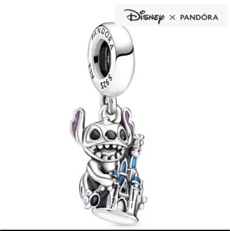 PANDORA DISNEY STITCH Charm Lilo And Stitch Castle Dangle Charm S925