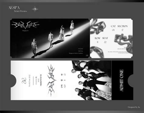 Aespa Concert Ticket Design Preview Ticket Design Concert Tickets