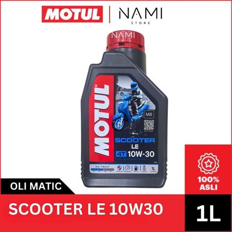 Jual Oli Mesin Motor Matic MOTUL SCOOTER LE 10W30 1L Biru Shopee