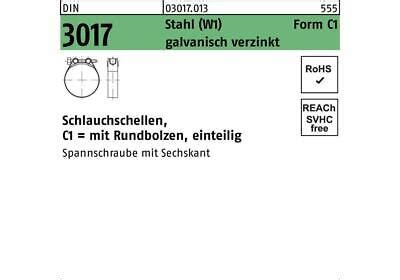 Schlauchschelle Din W Form C Stahl Galvanisch