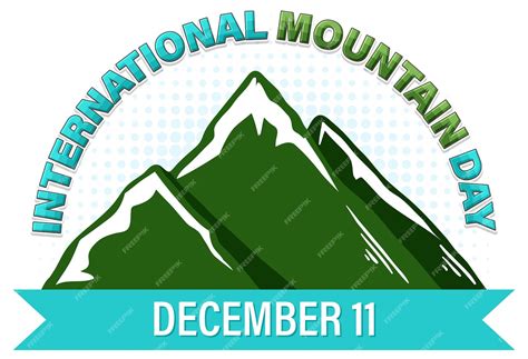 Free Vector International Mountain Day Banner Design