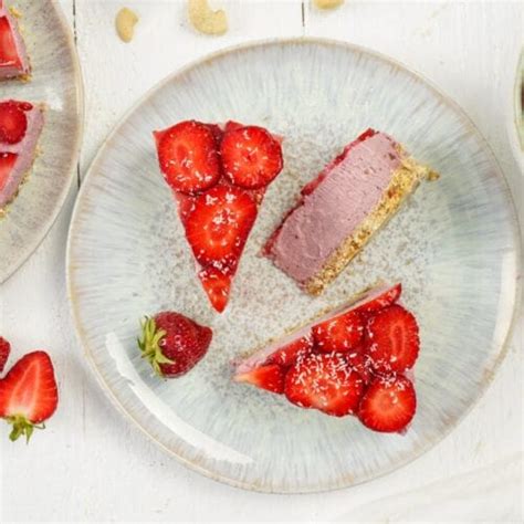 Gesunder Erdbeerkuchen Ohne Backen Vegan Habe Ich Selbstgemacht