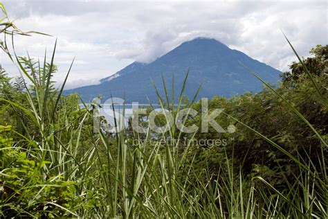 Lake Atitlan And Volcano Rainforest View Stock Photo | Royalty-Free ...