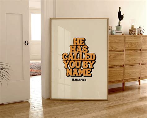 Christian Printable Bible Verse Poster Decoration He Has Called You by ...