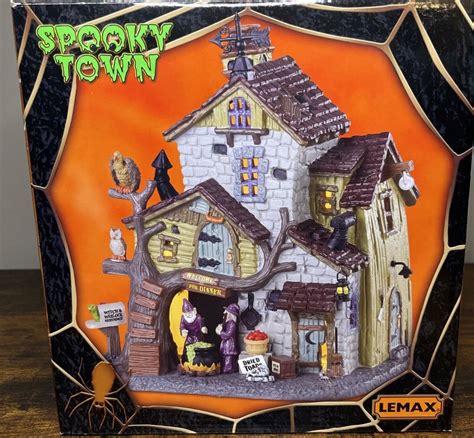 Lemax Spooky Town Witch And Warlock Residence 85308 Lighted Building