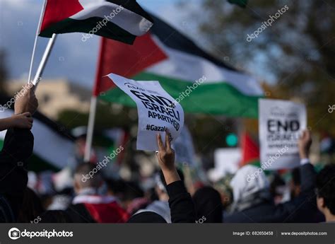 Washington Usa October 2023 Pro Palestine Israel Protesters Israel ...