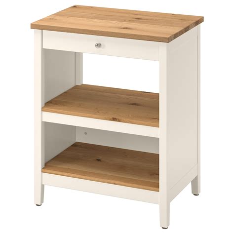 TORNVIKEN kitchen island, off-white/oak, 72x52 cm (283/8x201/2") - IKEA CA