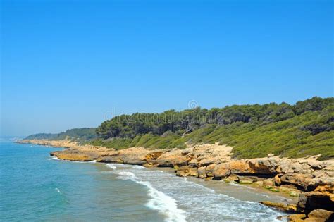 Beaches Of Tarragona, Spain Stock Image - Image of bosc, ocean: 14401879