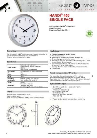 HANDI 450 SINGLE FACE Gorgy Timing