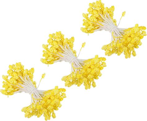 Patikil 5mm Double Heads Flower Stamen 270 Pcs Artificial