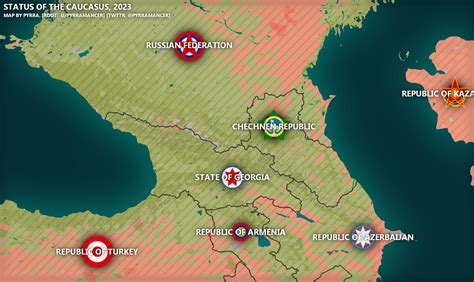 Status of the Caucasus, 2023, by me : r/MapPorn