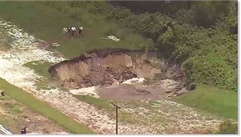 Massive Sinkhole Opens Up Near Scott Lake In Polk County Florida