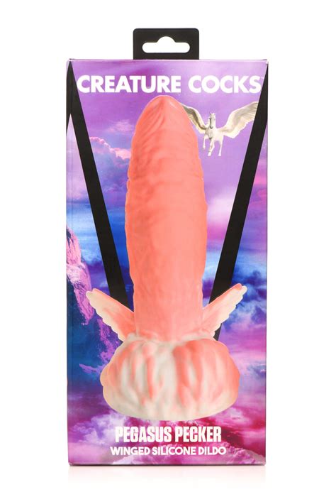 Pegasus Pecker Winged Silicone Dildo Pink Vibrator Bg