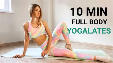 10 MIN FULL BODY YOGALATES Pilates With Yoga Combination For Full