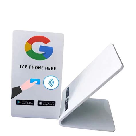 Customized Qr Code Google Review Acrylic Nfc Stand Touchless Nfc