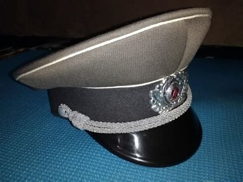 Original Post Ww East German Ddr Nva Army Officers Visor Hat Peaked