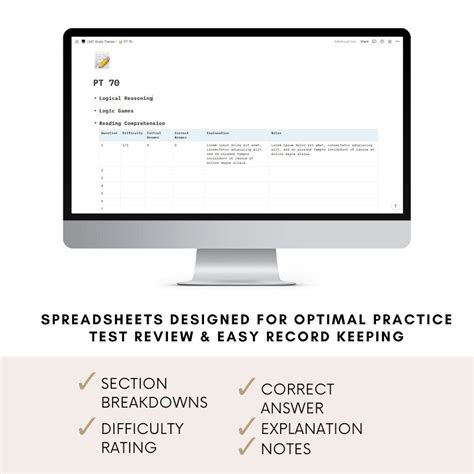 Lsat Study Tracker Notion Template Updated Student Lsat Planner