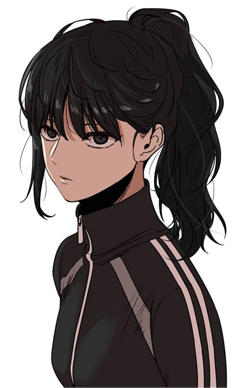 Safebooru 1girl Beautiful Gunbari Black Eyes Black Hair Hdisis999 Highres Jacket Messy Hair