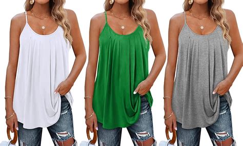 Up To 68% Off on Women Summer Tank Tops Pleate... | Groupon Goods